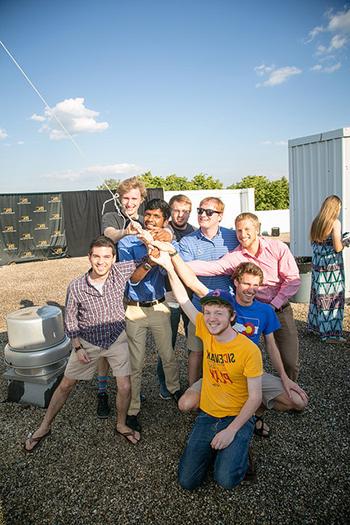 Seniors ringing the bell